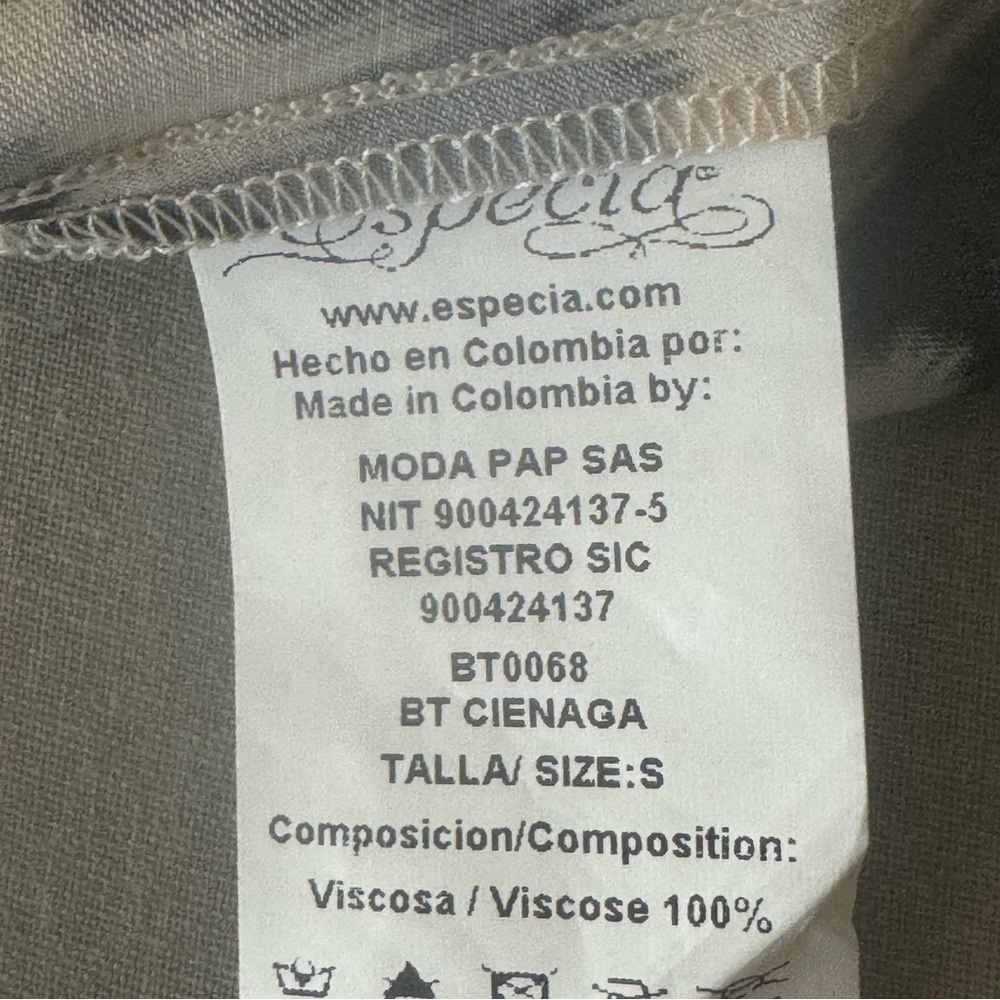 ESPECIA Ikat Tribal Print Sleeveless Top Silky Viscose Size Small - Picture 14 of 15